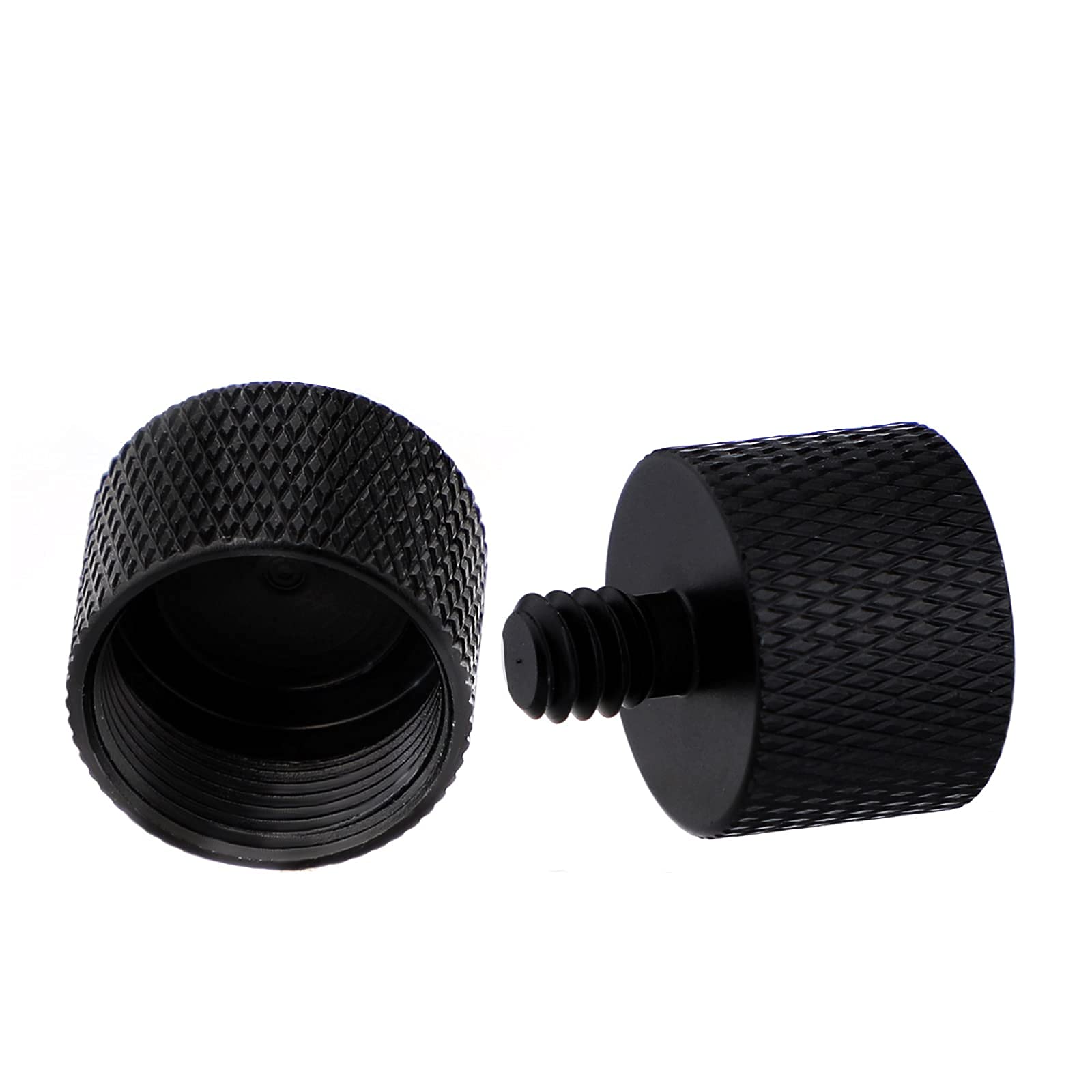 SAVITA 2pcs Mic Foot Adapter Screw Thread Adapter 5/8 to 1/4 Tripod Screw Adapter for Camera Monitor Microphone Stand